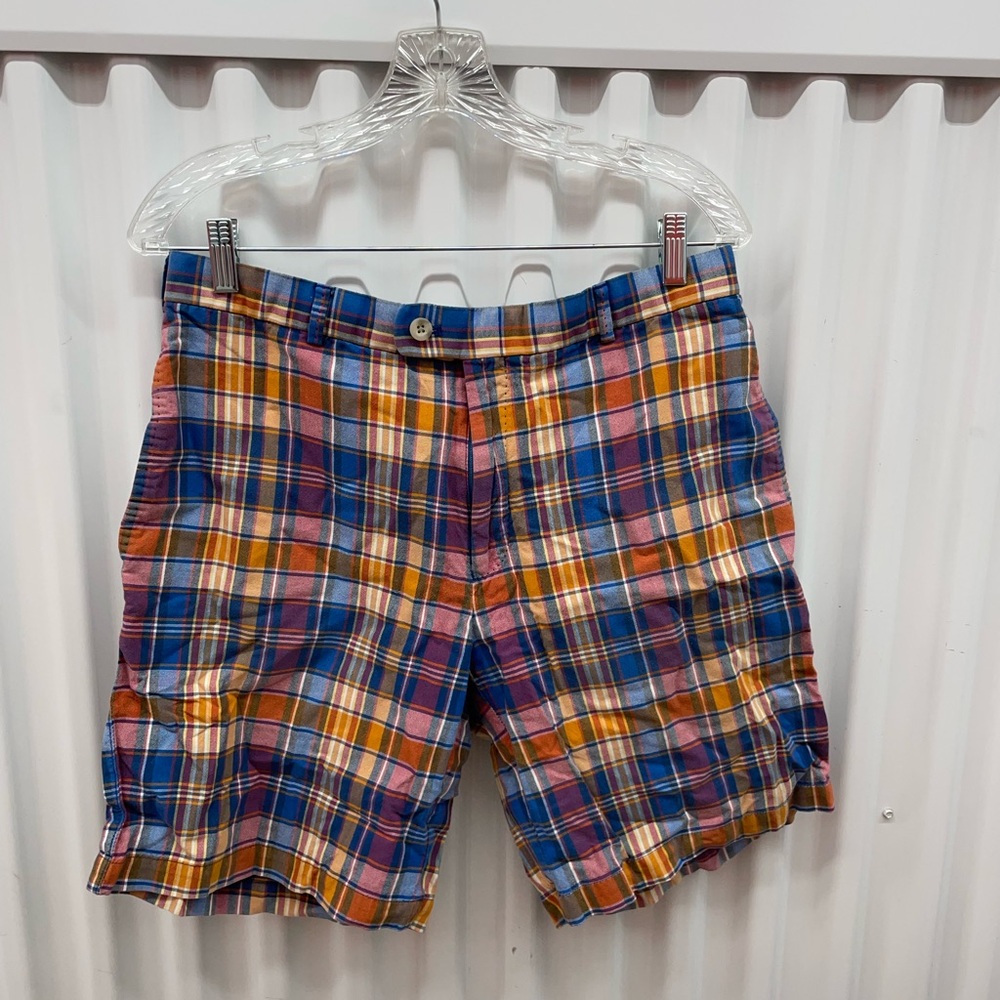 Peter Millar Men’s Plaid Madras Shorts Size 34